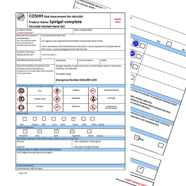 COSHH Risk Assessment - Bleach